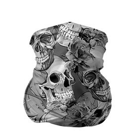 Бандана-труба 3D с принтом Хэллуин 8 в Курске, 100% полиэстер, ткань с особыми свойствами — Activecool | плотность 150‒180 г/м2; хорошо тянется, но сохраняет форму | 31 октября | halloween | паутина | привидения | теги: хелоуин | хеллоуин | черепа