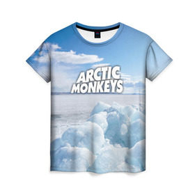 Женская футболка 3D с принтом Arctic Monkeys в Курске, 100% полиэфир ( синтетическое хлопкоподобное полотно) | прямой крой, круглый вырез горловины, длина до линии бедер | 