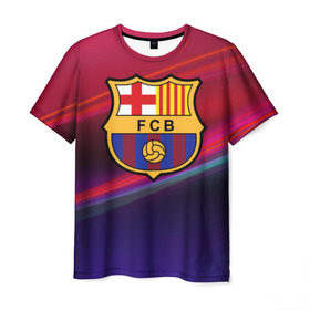 Мужская футболка 3D с принтом ФК Барселона в Курске, 100% полиэфир | прямой крой, круглый вырез горловины, длина до линии бедер | барселона | болельщик | испания | каталония | футбол | футболист