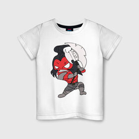 Детская футболка хлопок с принтом Фан Акс Минимализм в Курске, 100% хлопок | круглый вырез горловины, полуприлегающий силуэт, длина до линии бедер | 