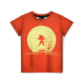 Детская футболка 3D с принтом Moon в Курске, 100% гипоаллергенный полиэфир | прямой крой, круглый вырез горловины, длина до линии бедер, чуть спущенное плечо, ткань немного тянется | anime | dragon ball | goku | аниме | гоку | драконий жемчуг | жемчуг дракона