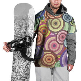 Накидка на куртку 3D с принтом Радуга добра в Курске, 100% полиэстер |  | круги | паттерн | разноцветный