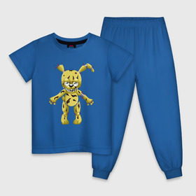 Детская пижама хлопок с принтом Springtrap в Курске, 100% хлопок |  брюки и футболка прямого кроя, без карманов, на брюках мягкая резинка на поясе и по низу штанин
 | five nights at freddys | springtrap | фнаф