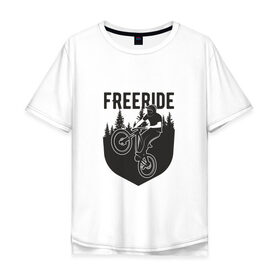Мужская футболка хлопок Oversize с принтом Freeride в Курске, 100% хлопок | свободный крой, круглый ворот, “спинка” длиннее передней части | iceberg