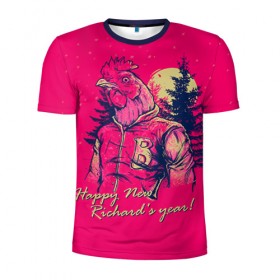 Мужская футболка 3D спортивная с принтом Happy Richard`s year! в Курске, 100% полиэстер с улучшенными характеристиками | приталенный силуэт, круглая горловина, широкие плечи, сужается к линии бедра | Тематика изображения на принте: 
