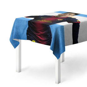 Скатерть 3D с принтом Messi from Argentina в Курске, 100% полиэстер (ткань не мнется и не растягивается) | Размер: 150*150 см | аргентина | барселона | месси | футбол