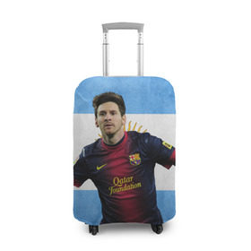Чехол для чемодана 3D с принтом Messi from Argentina в Курске, 86% полиэфир, 14% спандекс | двустороннее нанесение принта, прорези для ручек и колес | аргентина | барселона | месси | футбол