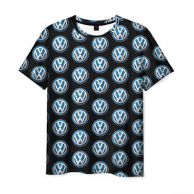 Мужская футболка 3D с принтом Volkswagen в Курске, 100% полиэфир | прямой крой, круглый вырез горловины, длина до линии бедер | Тематика изображения на принте: фольксваген
