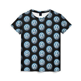 Женская футболка 3D с принтом Volkswagen в Курске, 100% полиэфир ( синтетическое хлопкоподобное полотно) | прямой крой, круглый вырез горловины, длина до линии бедер | фольксваген