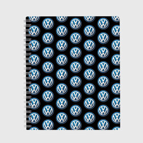 Тетрадь с принтом Volkswagen в Курске, 100% бумага | 48 листов, плотность листов — 60 г/м2, плотность картонной обложки — 250 г/м2. Листы скреплены сбоку удобной пружинной спиралью. Уголки страниц и обложки скругленные. Цвет линий — светло-серый
 | фольксваген