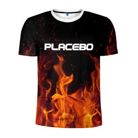 Мужская футболка 3D спортивная с принтом Placebo в Курске, 100% полиэстер с улучшенными характеристиками | приталенный силуэт, круглая горловина, широкие плечи, сужается к линии бедра | Тематика изображения на принте: 