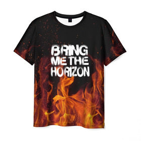 Мужская футболка 3D с принтом Bring Me The Horizon в Курске, 100% полиэфир | прямой крой, круглый вырез горловины, длина до линии бедер | rok | sempiternal | музыка | рок