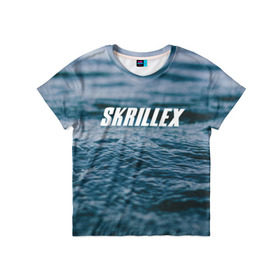Детская футболка 3D с принтом Skrillex в Курске, 100% гипоаллергенный полиэфир | прямой крой, круглый вырез горловины, длина до линии бедер, чуть спущенное плечо, ткань немного тянется | Тематика изображения на принте: rok | музыка | рок | скриллекс