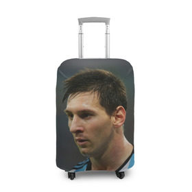 Чехол для чемодана 3D с принтом Leo Messi в Курске, 86% полиэфир, 14% спандекс | двустороннее нанесение принта, прорези для ручек и колес | fc barcelona | football | lionel messi | messi | аргентина | барса | лео месси | фк барселона | футбол