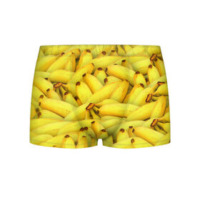 Мужские трусы 3D с принтом Бананчики в Курске, 50% хлопок, 50% полиэстер | классическая посадка, на поясе мягкая тканевая резинка | бананчики | бананы