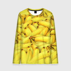 Мужской лонгслив 3D с принтом Бананчики в Курске, 100% полиэстер | длинные рукава, круглый вырез горловины, полуприлегающий силуэт | бананчики | бананы