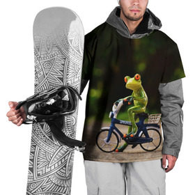 Накидка на куртку 3D с принтом Лягушка в Курске, 100% полиэстер |  | велосипед | жаба | животные | лягушка | мини | фигурка
