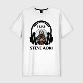 Мужская футболка премиум с принтом I like Steve Aoki в Курске, 92% хлопок, 8% лайкра | приталенный силуэт, круглый вырез ворота, длина до линии бедра, короткий рукав | beatport | club | dim mak | dj | edm | electro | house | i like | music | production | radio | steve aoki | techno | top | trance | дискотека | звезда | клуб | любимчик | мне нравится | музыка | музыкант | наушники | продюссер | радио | фестиваль