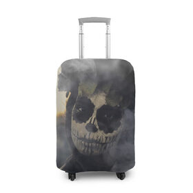 Чехол для чемодана 3D с принтом Dia de los muertos в Курске, 86% полиэфир, 14% спандекс | двустороннее нанесение принта, прорези для ручек и колес | девушка | день мёртвых | дым | зомби | мертвец | праздник