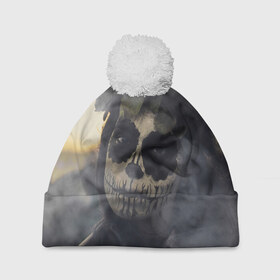 Шапка 3D c помпоном с принтом Dia de los muertos в Курске, 100% полиэстер | универсальный размер, печать по всей поверхности изделия | девушка | день мёртвых | дым | зомби | мертвец | праздник