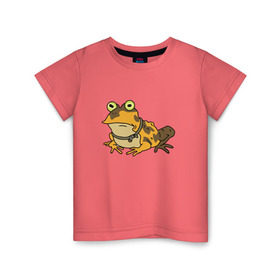 Детская футболка хлопок с принтом Гипножаба в Курске, 100% хлопок | круглый вырез горловины, полуприлегающий силуэт, длина до линии бедер | 