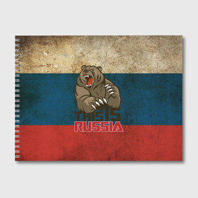 Альбом для рисования с принтом This is Russia в Курске, 100% бумага
 | матовая бумага, плотность 200 мг. | медведь | мишка | патриот | патриотизм | россия | руский | рф | страна | ярусский