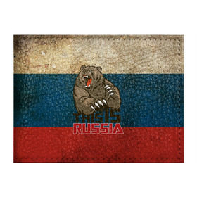 Обложка для студенческого билета с принтом This is Russia в Курске, натуральная кожа | Размер: 11*8 см; Печать на всей внешней стороне | медведь | мишка | патриот | патриотизм | россия | руский | рф | страна | ярусский