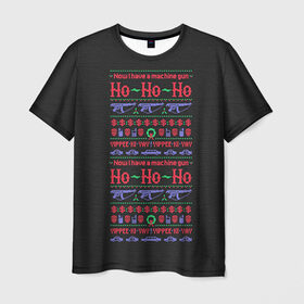 Мужская футболка 3D с принтом Новогодний свитер Крепкий орешек в Курске, 100% полиэфир | прямой крой, круглый вырез горловины, длина до линии бедер | 2017 | new year | крепкий | новогодний | орешек