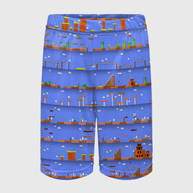 Детские спортивные шорты 3D с принтом Super Mario world в Курске,  100% полиэстер
 | пояс оформлен широкой мягкой резинкой, ткань тянется
 | Тематика изображения на принте: nintendo | марио | нинтендо