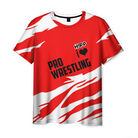 Мужская футболка 3D с принтом НФР: I Love Pro Wrestling в Курске, 100% полиэфир | прямой крой, круглый вырез горловины, длина до линии бедер | danger zone | iwf | wrestling | нфр | опасная зона | реслинг | рестлинг