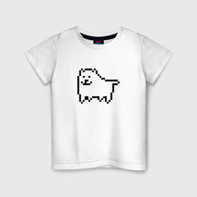 Детская футболка хлопок с принтом Undertale game doge в Курске, 100% хлопок | круглый вырез горловины, полуприлегающий силуэт, длина до линии бедер | dog | андертейл | подземелье | собака