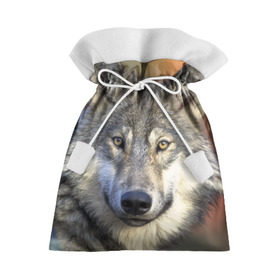 Подарочный 3D мешок с принтом Волк в Курске, 100% полиэстер | Размер: 29*39 см | волк | волки | волчата | волчонок | хищник