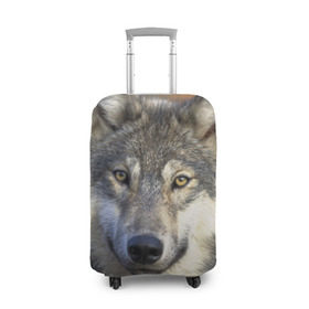 Чехол для чемодана 3D с принтом Волк в Курске, 86% полиэфир, 14% спандекс | двустороннее нанесение принта, прорези для ручек и колес | Тематика изображения на принте: волк | волки | волчата | волчонок | хищник
