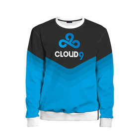 Детский свитшот 3D с принтом Cloud 9 Uniform в Курске, 100% полиэстер | свободная посадка, прямой крой, мягкая тканевая резинка на рукавах и понизу свитшота | counter strike | cs go | swat | terrorist | контр страйк | кс го | спецназ