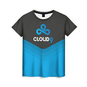 Женская футболка 3D с принтом Cloud 9 Uniform в Курске, 100% полиэфир ( синтетическое хлопкоподобное полотно) | прямой крой, круглый вырез горловины, длина до линии бедер | counter strike | cs go | swat | terrorist | контр страйк | кс го | спецназ