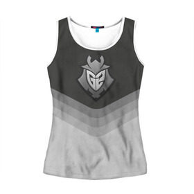 Женская майка 3D с принтом G2 Esports Uniform в Курске, 100% полиэстер | круглая горловина, прямой силуэт, длина до линии бедра | counter strike | cs go | g2 esports | swat | terrorist | г2 еспорт | контр страйк | кс го | спецназ