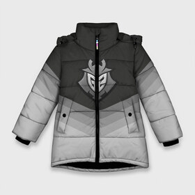 Зимняя куртка для девочек 3D с принтом G2 Esports Uniform в Курске, ткань верха — 100% полиэстер; подклад — 100% полиэстер, утеплитель — 100% полиэстер. | длина ниже бедра, удлиненная спинка, воротник стойка и отстегивающийся капюшон. Есть боковые карманы с листочкой на кнопках, утяжки по низу изделия и внутренний карман на молнии. 

Предусмотрены светоотражающий принт на спинке, радужный светоотражающий элемент на пуллере молнии и на резинке для утяжки. | counter strike | cs go | g2 esports | swat | terrorist | г2 еспорт | контр страйк | кс го | спецназ