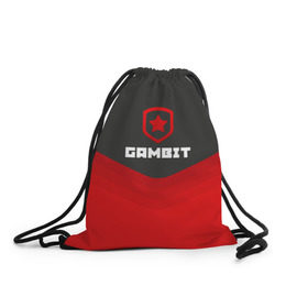 Рюкзак-мешок 3D с принтом Gambit Gaming Uniform в Курске, 100% полиэстер | плотность ткани — 200 г/м2, размер — 35 х 45 см; лямки — толстые шнурки, застежка на шнуровке, без карманов и подкладки | counter strike | cs go | gambit | swat | terrorist | гамбит | контр страйк | кс го | спецназ