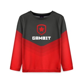 Детский лонгслив 3D с принтом Gambit Gaming Uniform в Курске, 100% полиэстер | длинные рукава, круглый вырез горловины, полуприлегающий силуэт
 | counter strike | cs go | gambit | swat | terrorist | гамбит | контр страйк | кс го | спецназ