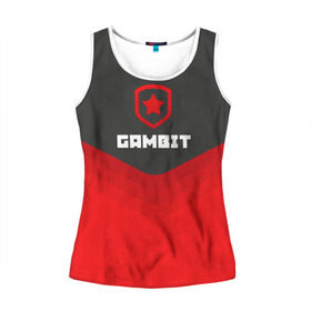 Женская майка 3D с принтом Gambit Gaming Uniform в Курске, 100% полиэстер | круглая горловина, прямой силуэт, длина до линии бедра | counter strike | cs go | gambit | swat | terrorist | гамбит | контр страйк | кс го | спецназ