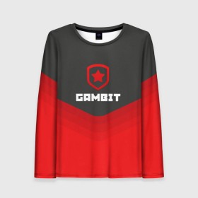 Женский лонгслив 3D с принтом Gambit Gaming Uniform в Курске, 100% полиэстер | длинные рукава, круглый вырез горловины, полуприлегающий силуэт | counter strike | cs go | gambit | swat | terrorist | гамбит | контр страйк | кс го | спецназ
