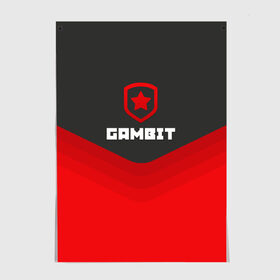 Постер с принтом Gambit Gaming Uniform в Курске, 100% бумага
 | бумага, плотность 150 мг. Матовая, но за счет высокого коэффициента гладкости имеет небольшой блеск и дает на свету блики, но в отличии от глянцевой бумаги не покрыта лаком | counter strike | cs go | gambit | swat | terrorist | гамбит | контр страйк | кс го | спецназ