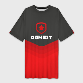 Платье-футболка 3D с принтом Gambit Gaming Uniform в Курске,  |  | counter strike | cs go | gambit | swat | terrorist | гамбит | контр страйк | кс го | спецназ