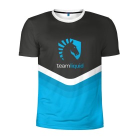 Мужская футболка 3D спортивная с принтом Team Liquid Uniform в Курске, 100% полиэстер с улучшенными характеристиками | приталенный силуэт, круглая горловина, широкие плечи, сужается к линии бедра | dota | ggwp | glhf | team | team liquid | дота | игра | тим ликвид | униформа