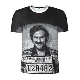 Мужская футболка 3D спортивная с принтом Pablo Escobar в Курске, 100% полиэстер с улучшенными характеристиками | приталенный силуэт, круглая горловина, широкие плечи, сужается к линии бедра | Тематика изображения на принте: пабло | эскобар