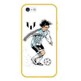 Чехол для iPhone 5/5S матовый с принтом Messi в Курске, Силикон | Область печати: задняя сторона чехла, без боковых панелей | barselona | messi | аргентина | барселона | испания | месси | мяч | футбол