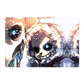 Магнитный плакат 3Х2 с принтом Sans and snow в Курске, Полимерный материал с магнитным слоем | 6 деталей размером 9*9 см | sans | андертейл | подземелье | санс