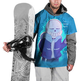 Накидка на куртку 3D с принтом winter Sans в Курске, 100% полиэстер |  | Тематика изображения на принте: sans | андертейл | подземелье | санс