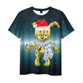 Мужская футболка 3D с принтом Five Nights At Freddy`s в Курске, 100% полиэфир | прямой крой, круглый вырез горловины, длина до линии бедер | Тематика изображения на принте: fnaf | freddy | бонни | медведь | мишка | фнаф | фокси | фредди