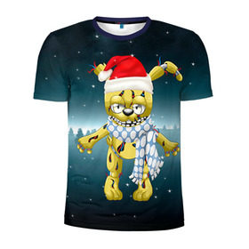 Мужская футболка 3D спортивная с принтом Five Nights At Freddy`s в Курске, 100% полиэстер с улучшенными характеристиками | приталенный силуэт, круглая горловина, широкие плечи, сужается к линии бедра | Тематика изображения на принте: fnaf | freddy | бонни | медведь | мишка | фнаф | фокси | фредди